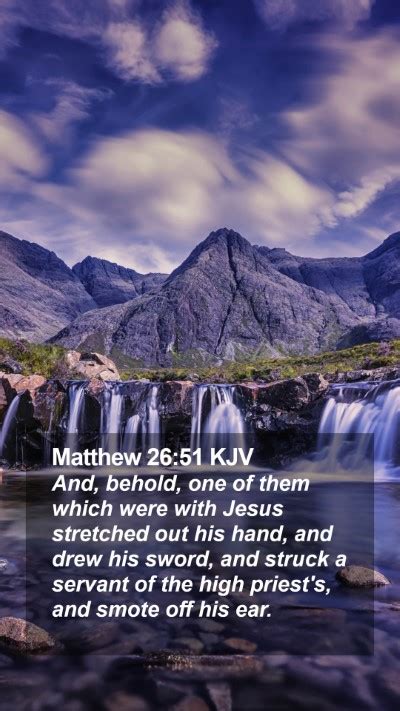 Matthew 26 51 KJV Mobile Phone Wallpaper And Behold One Of Them