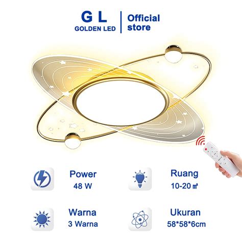 Jual Gl Lampu Led Bentuk Galaxy 3 Warna Lampu Hias Rumah Persegi Gaya