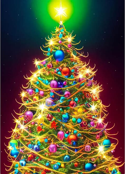 Qenspe 5d Diamond Painting Kit Christmas Tree Diamond Art For Adults