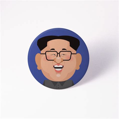 Kim Jong-un Button Badge | Kaericature art by kaexi