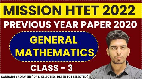 Class 3 Mathematics For Htet Htet Tgt Maths HTET Preparation