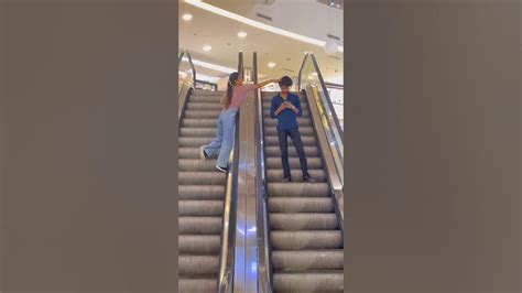 Funny Prank Reaction On Escalator🤣 Prank Funnyshorts Comedy