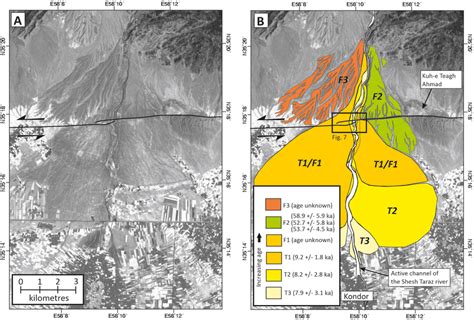 A ASTER Image Of The SheshTaraz River The Doruneh Fault Cuts