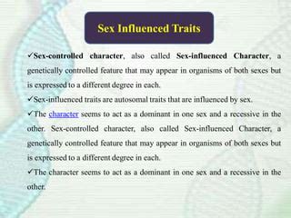Sexinfluence Sex Linked And Sex Limitedtraits PDF
