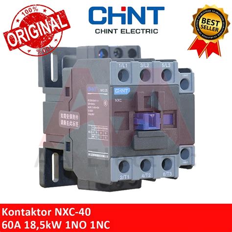 Jual Contactor NXC 40 NXC40 18 5kW 1NO 1NC Chint Shopee Indonesia