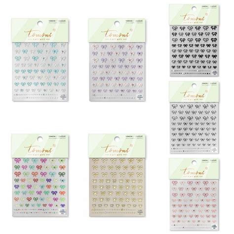 Bronzing Gold Diamond Bow Nail Stickers Nail Salon EBay