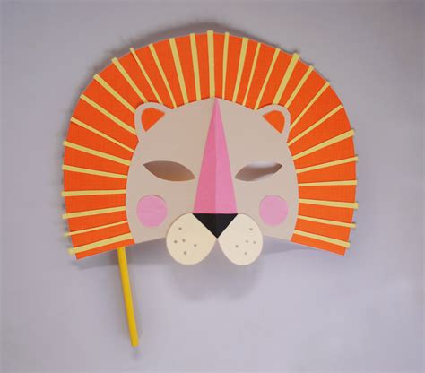 Early Play Templates Making Lion Masks And Lion Paper Creations