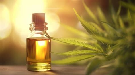 Premium AI Image | Cannabis oil in bottle on background with copy space ...