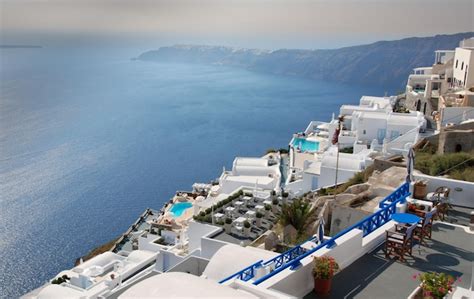 premium photo fira town   caldera  santorini greek island