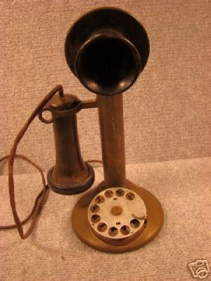 Western Electric Brass Candlestick Telephone W Dial Tc