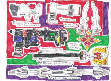 Secondary Megazord Weapons 2 By Lavenderranger On Deviantart