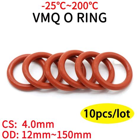 Junta De Anillo De Silicona Roja Cs Mm Od Mm Juntas T Ricas