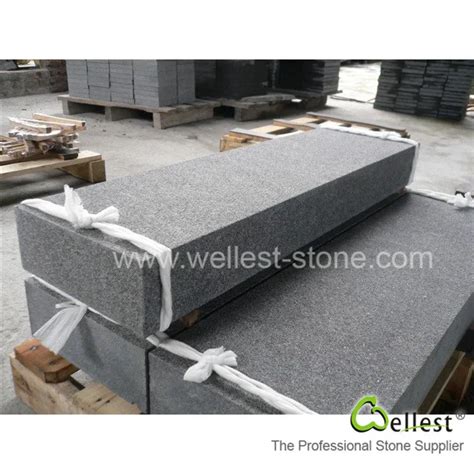 Sawn Cut Finish Fortune Black Granite Kerbstone For Garden And Palisade