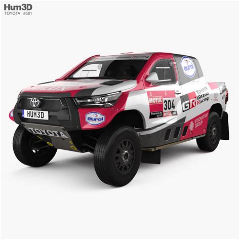 Toyota Hilux Dakar Rally 2020 3D model - Download Pickup on 3DModels.org