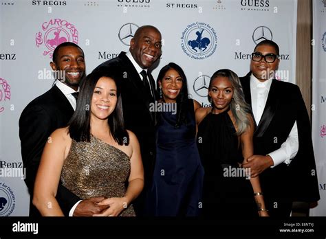 Magic Johnson, wife Cookie Johnson, children Elisa Johnson, Andre ...