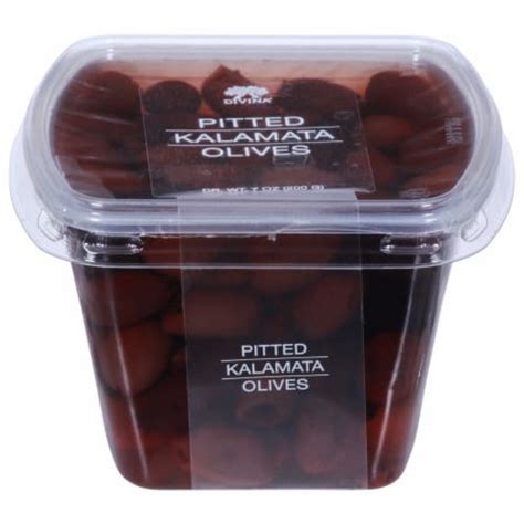 Divina Olives Kalamata Pitted 7 Oz Case Of 6 7 OZ Each Frys Food