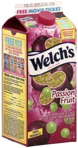 Welchs Passion Fruit Fruit Juice Cocktail Oz Nutrition