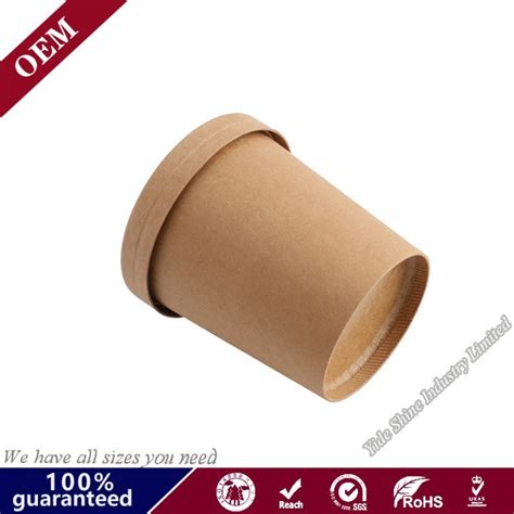 Disposable Take Away Hot Soup Bowls Paper Take Out Containers Kraft