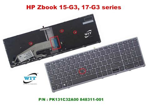 Laptop Keyboard Keypad For Hp Zbook 15 G3 And Hp Zbook 17 G3 Series P N 848311 001 848311 B31