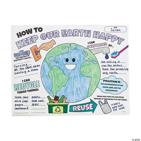 Color Your Own All About Earth Day Posters - 30 Pc. | Oriental Trading