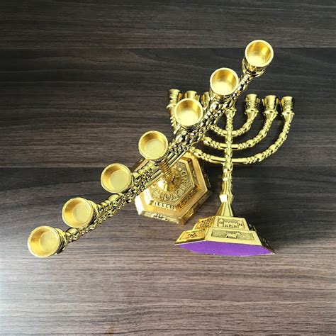 Hanukkah Branch Jewish Candle Holder Menorah Israel Jerusalem Temple