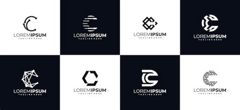 Premium Vector Set Of Initial Letter C Monogram Logo Design Templates