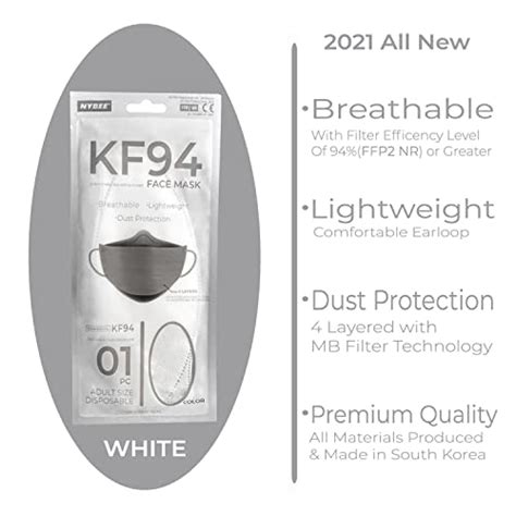 New Pack Of White Nybee Kf Mask Made In Korea For Adult