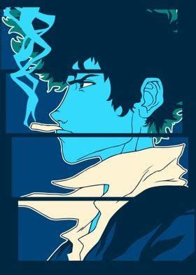 Spike Spiegel Pop Art Poster By PhamVan Hoa Displate Cowboy Bebop