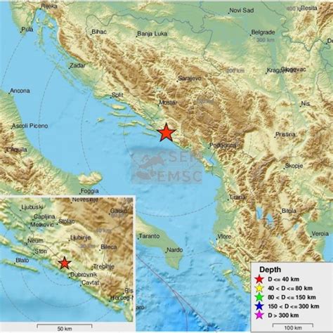 Jutarnji list Potres magnitude 4 1 po Richteru zatresao dubrovačko