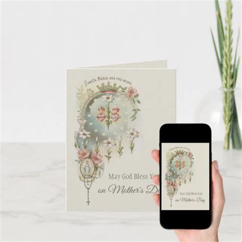 Happy Mothers Day Virgin Mary Religious Card Zazzle