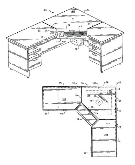 Computer Desk Drawing at GetDrawings | Free download