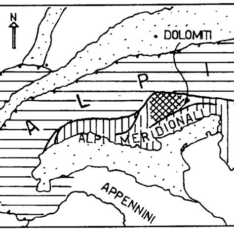 Tectonic Sketch Map And Location Of The Dolomites In The Alps