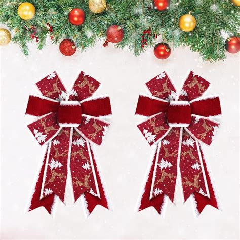 Amazon Estivaux Large Christmas Bows For Wreath Merry Christmas