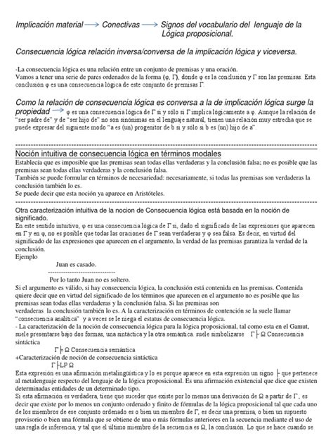 Consecuencia Logica Pdf Validez Argumento