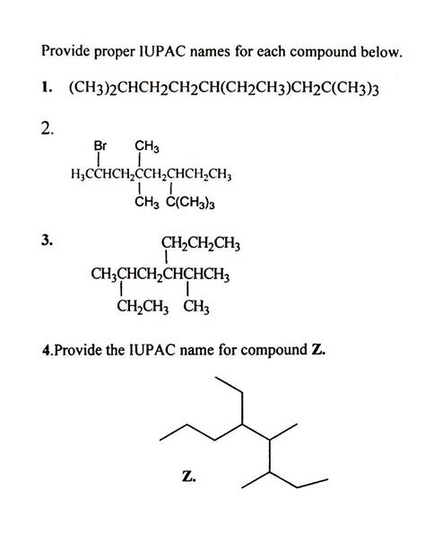 The Iupac Name Of The Compound Below Is