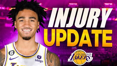 Lakers Rookie Jalen Hood Schifino Injury Update Los Angeles Lakers