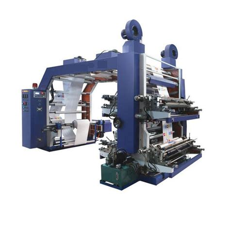 Color Plastic Bag Doctor Blade Flexo Printing Machine Flexographic