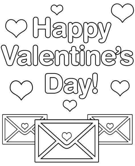 Happy Valentines Day Coloring Picture To Print