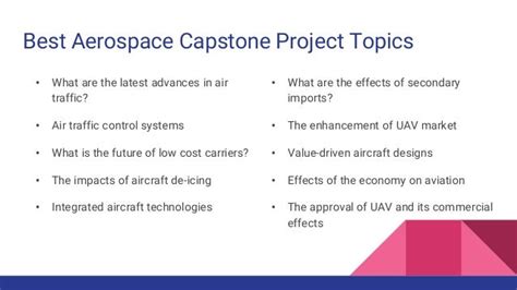 Best Aerospace Capstone Project Topics