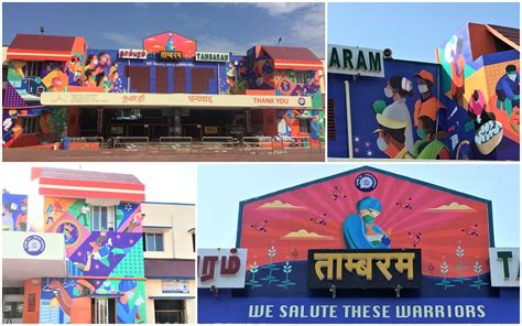 Chennai's Tambaram station adorned with murals to salute COVID-19 ...