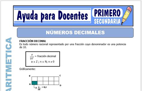 Números Decimales Para Primero De Secundaria Ayuda Para Docentes