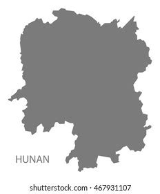 Hunan China Map Grey Stock Vector (Royalty Free) 467931107 | Shutterstock