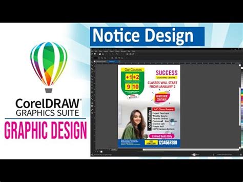 coreldraw notice design graphic designing youtube