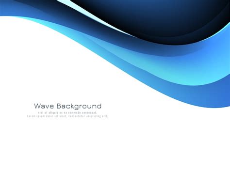 Free Vector Abstract Blue Wave Style Background Vector