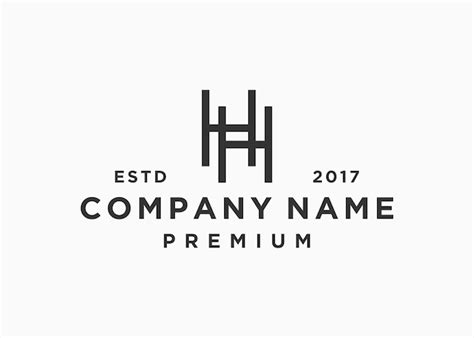 Premium Vector Letter Hh Logo Design Vector Illustration Template