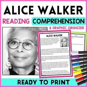 Alice Walker Black History Month Reading Comprehension No Prep