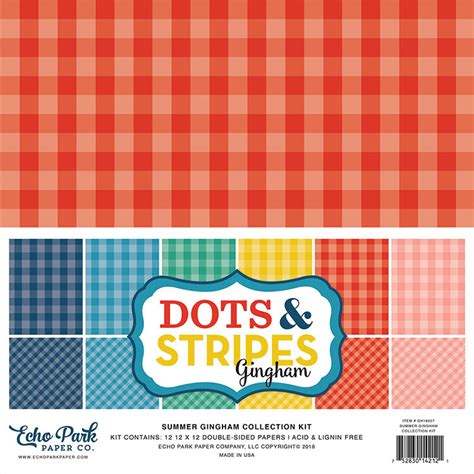 Echo Park Dots And Stripes Gingham Summer 12x12 Collection Kit