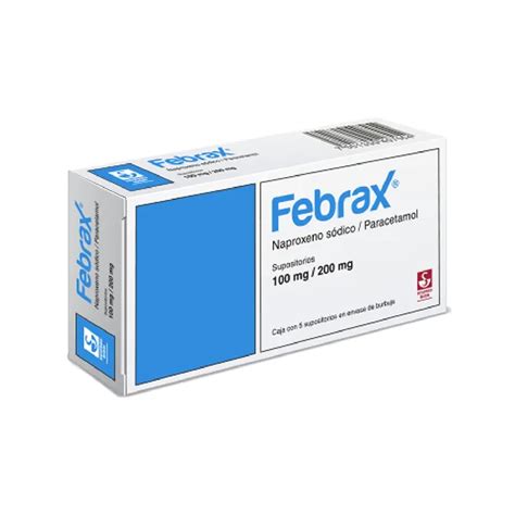 Febrax 100 200 Mg 5 Supositorios