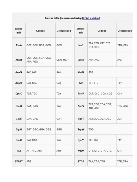 Dna Rna Code-On Protein Template | PDF