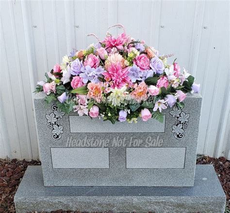 Spring Pastel Large Spring Cemetery Headstone Saddle Grave Etsy